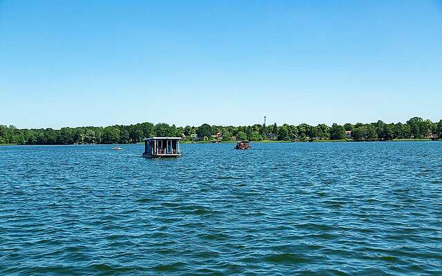 Hausboot auf dem Ruppiner See