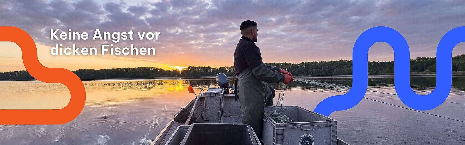 Fischer Fuhrmann beim Fischen auf dem Groß Schauener See