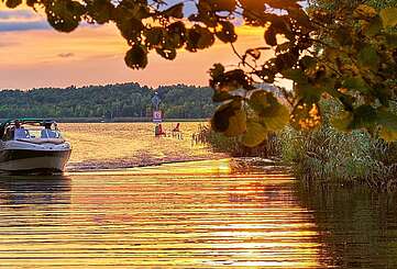 Boot auf dem Wolziger See