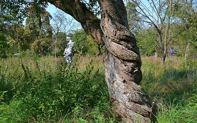 Skulpturenpark Schwante Toby Ziegler mit Baum