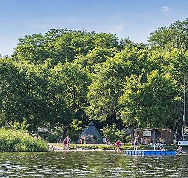 Blick auf den Campingpark Potsdam