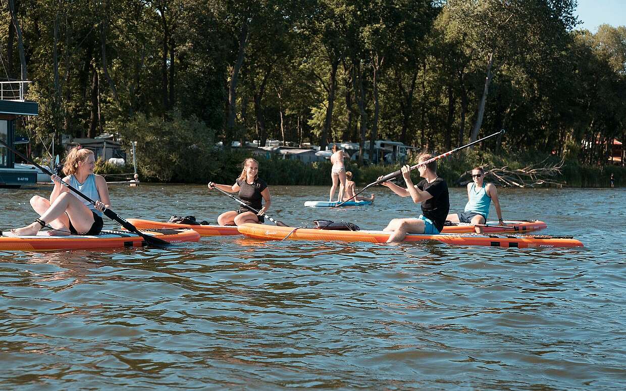 Pause auf den SUP-Boards