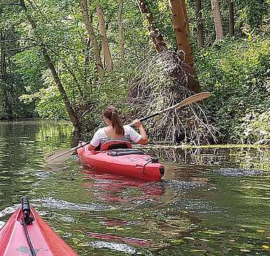 Mit dem Kajak unterwegs im Spreewald
