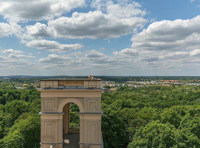 Blick vom Schloss Belvedere über Potsdam