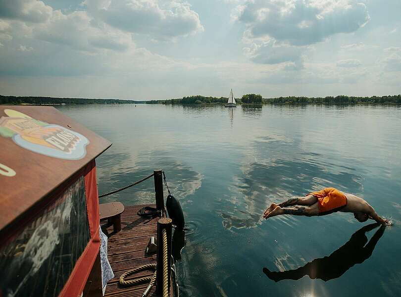 Floßtour auf dem Senftenberger See