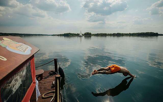 Floßtour auf dem Senftenberger See