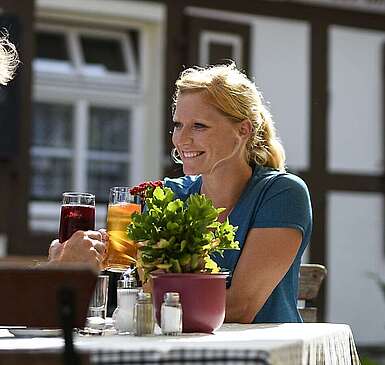 Paar im Restaurant Fontanehaus