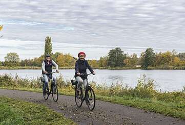 Radfahrer auf dem Havel-Radweg