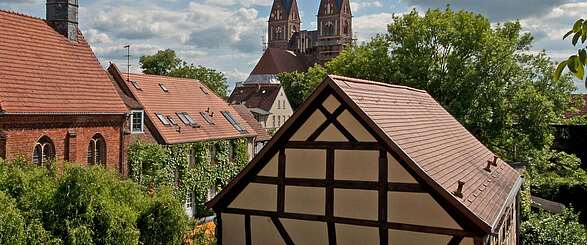 Blick auf die Siechenhauskapelle in Neuruppin