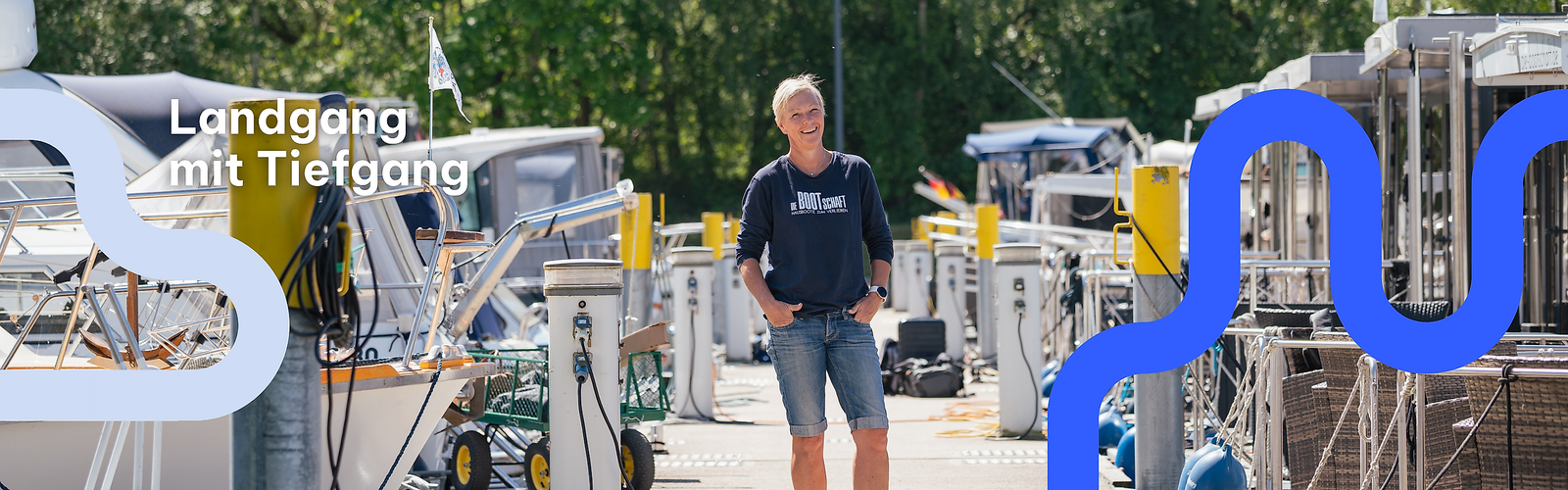 Bettina Vogel in der Marina Mildenberg,
            
        
                Foto: TMB Tourismus-Marketing Brandenburg GmbH/Steffen Lehmann