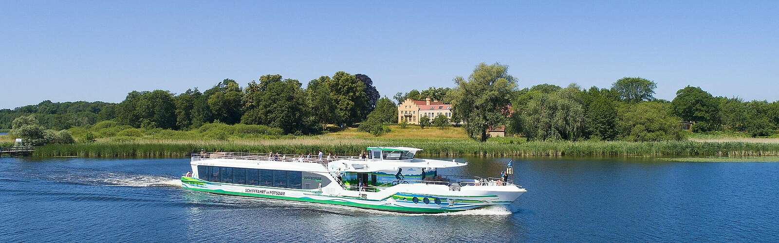 Havelseenrundfahrt mit der MS Schwielowsee,
            
        
                Foto: Weisse Flotte Potsdam GmbH/Kein Urheber bekannt