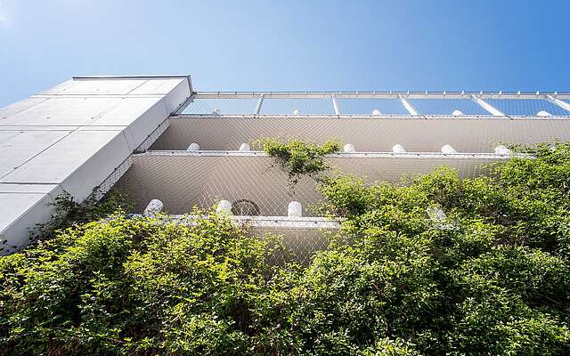 Fassade des Parkhauses
